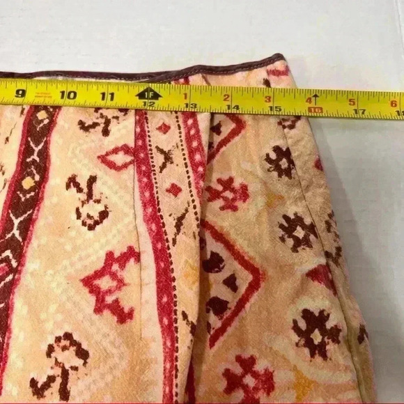 FREE PEOPLE Womens CLEO Aztec Printed Side Slit Wrap Mini Skirt Sz XS NWT Sample - Picture 6 of 11
